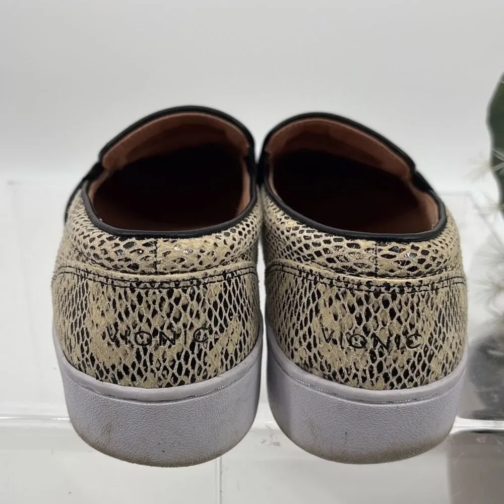 Vionic Women's Demetra Snake-Embossed‎ Slip-On Comfort Casual Sneakers 7